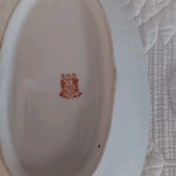 Greiner & Herda Oberkotzau GHO Bavarian Lusterware Oval Porcelain Dish - Picture 8 of 8